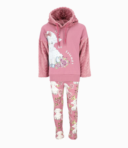 Conjunto niña con oveja 2 años / Burdeo