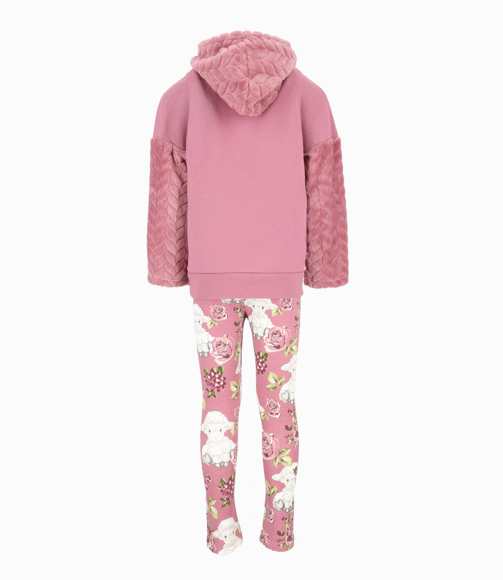 Conjunto niña con oveja 2 años / Burdeo