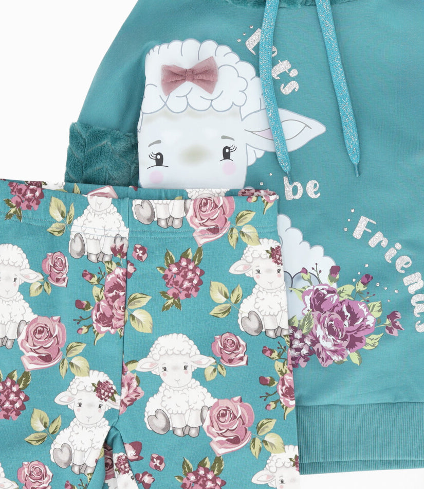 Conjunto niña con oveja 2 años / Petróleo
