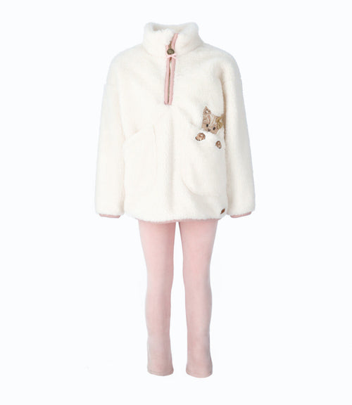 Conjunto niña de polar y calzas