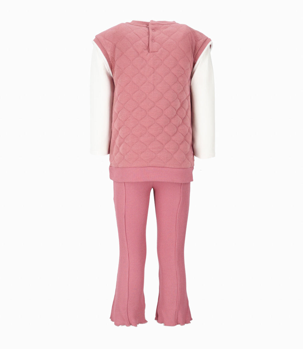 Conjunto niña con perrito 2 años / Coral