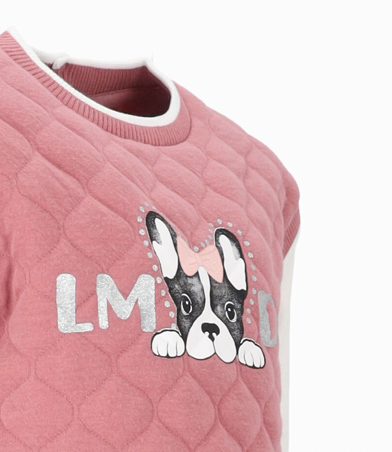 Conjunto niña con perrito 2 años / Coral