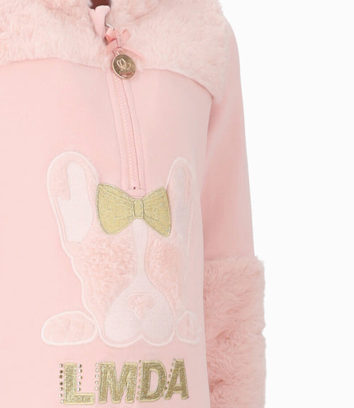 Conjunto niña con polerón y calzas 2 años / Rosado