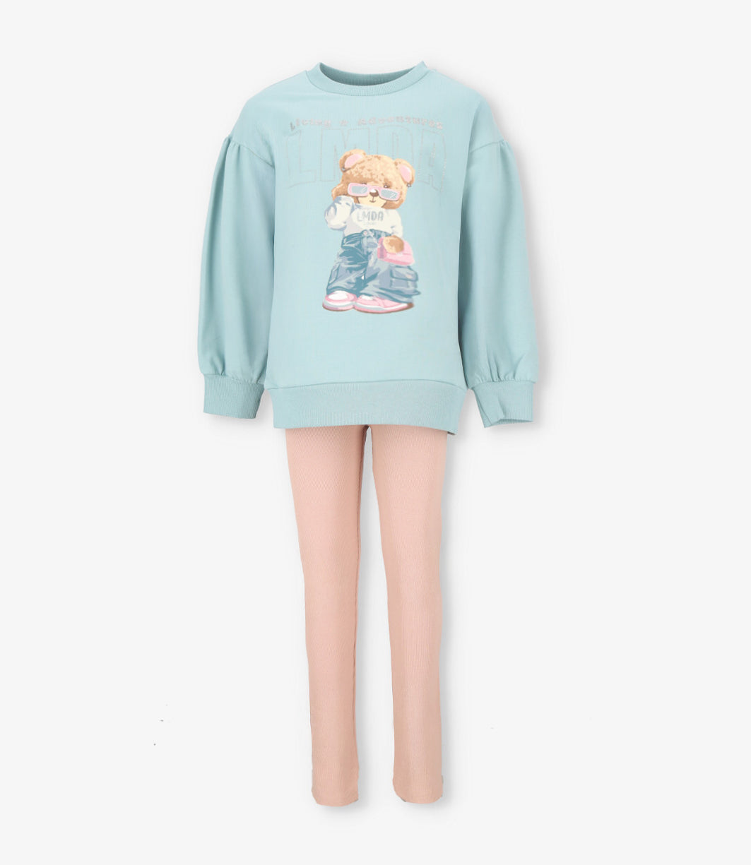 Conjunto niña con oso