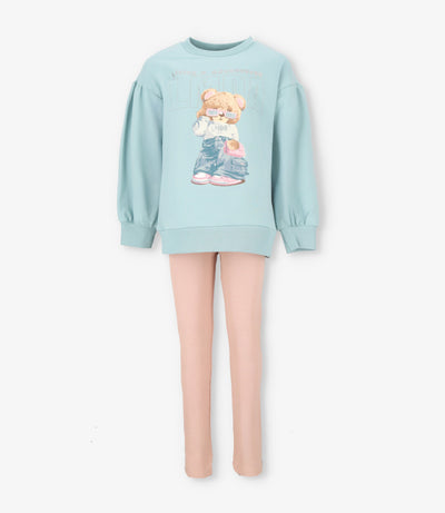Conjunto niña con oso