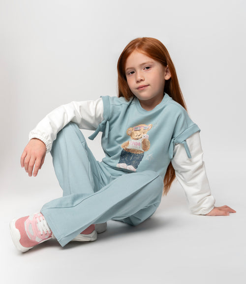 Conjunto niña con oso