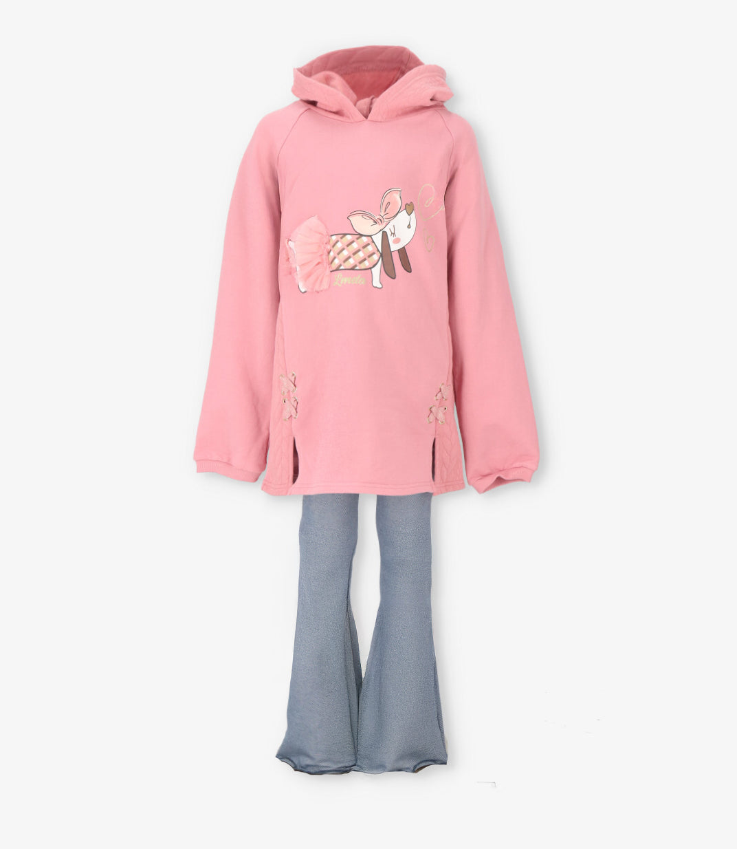 Conjunto niña con perro 2 años / Coral