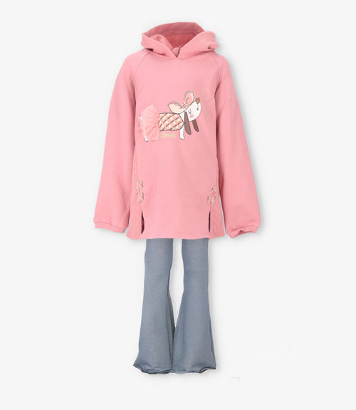 Conjunto niña con perro 2 años / Coral