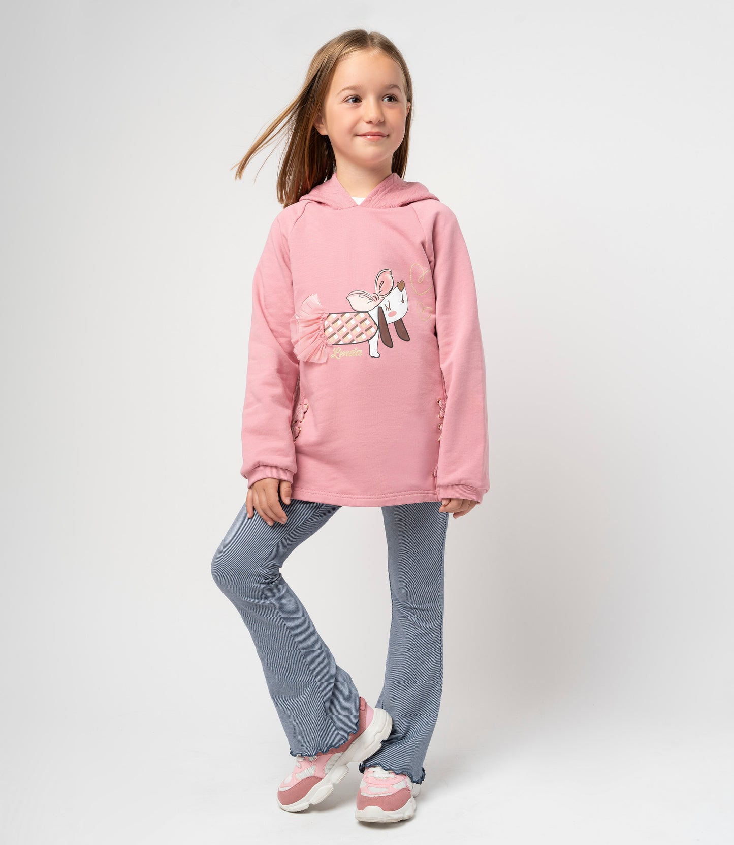 Conjunto niña con perro 2 años / Coral