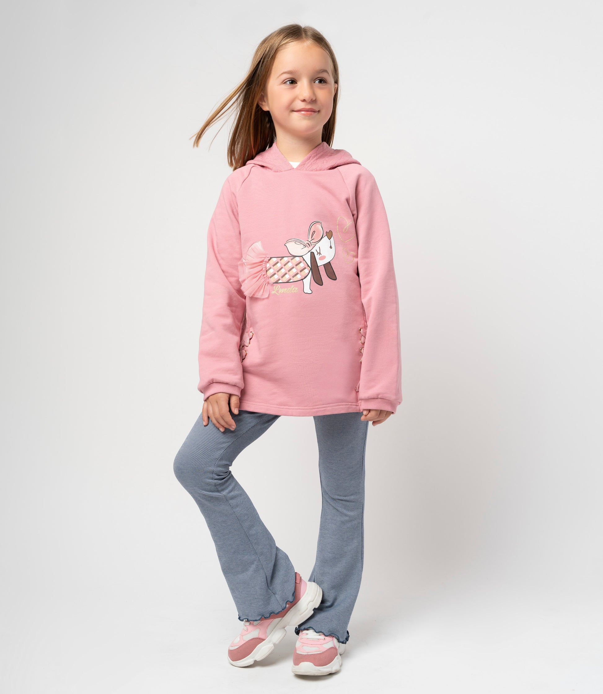 Conjunto niña con perro 2 años / Coral