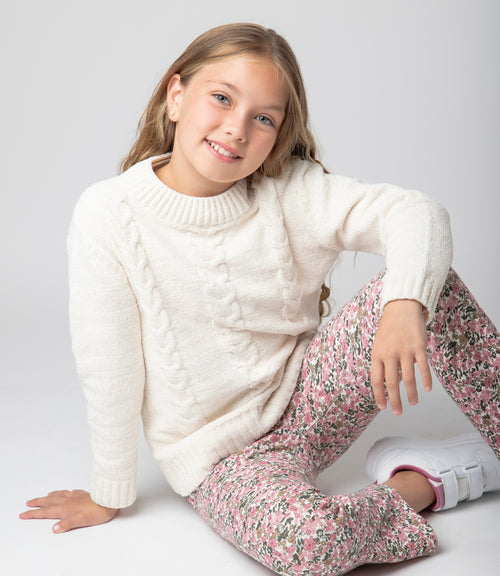 Conjunto niña con flores