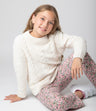 Conjunto niña con flores