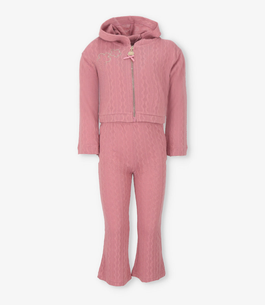 Conjunto niña tejido 2 años / Coral