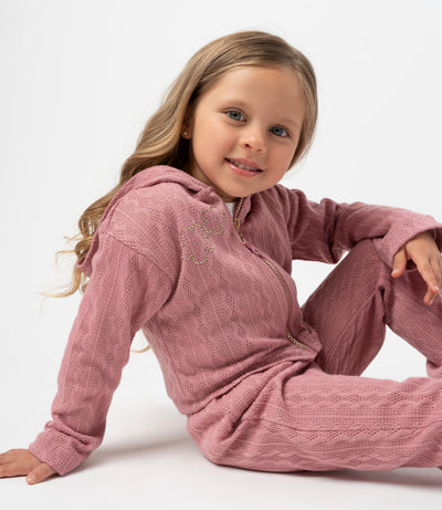 Conjunto niña tejido 2 años / Coral