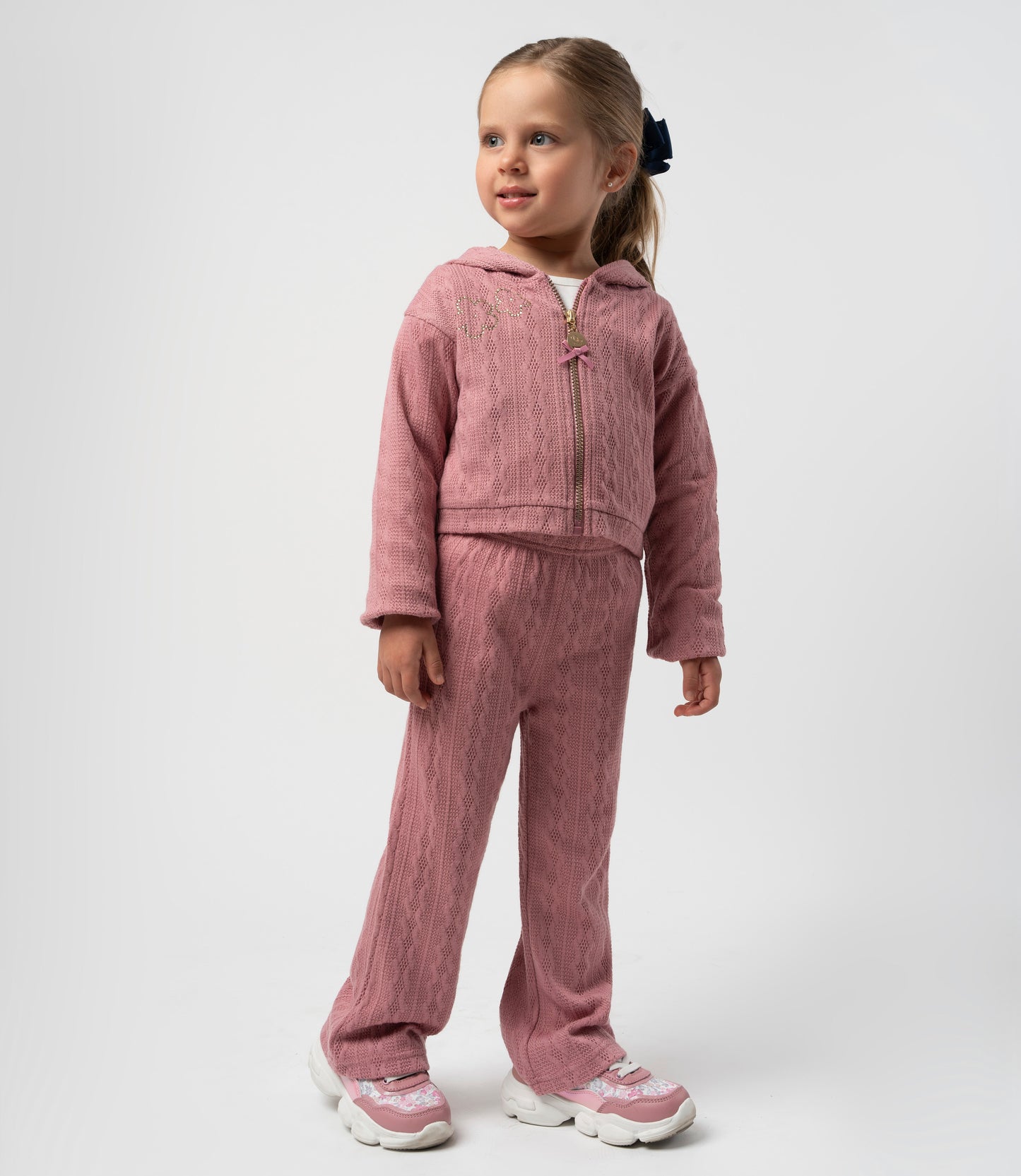 Conjunto niña tejido 2 años / Coral