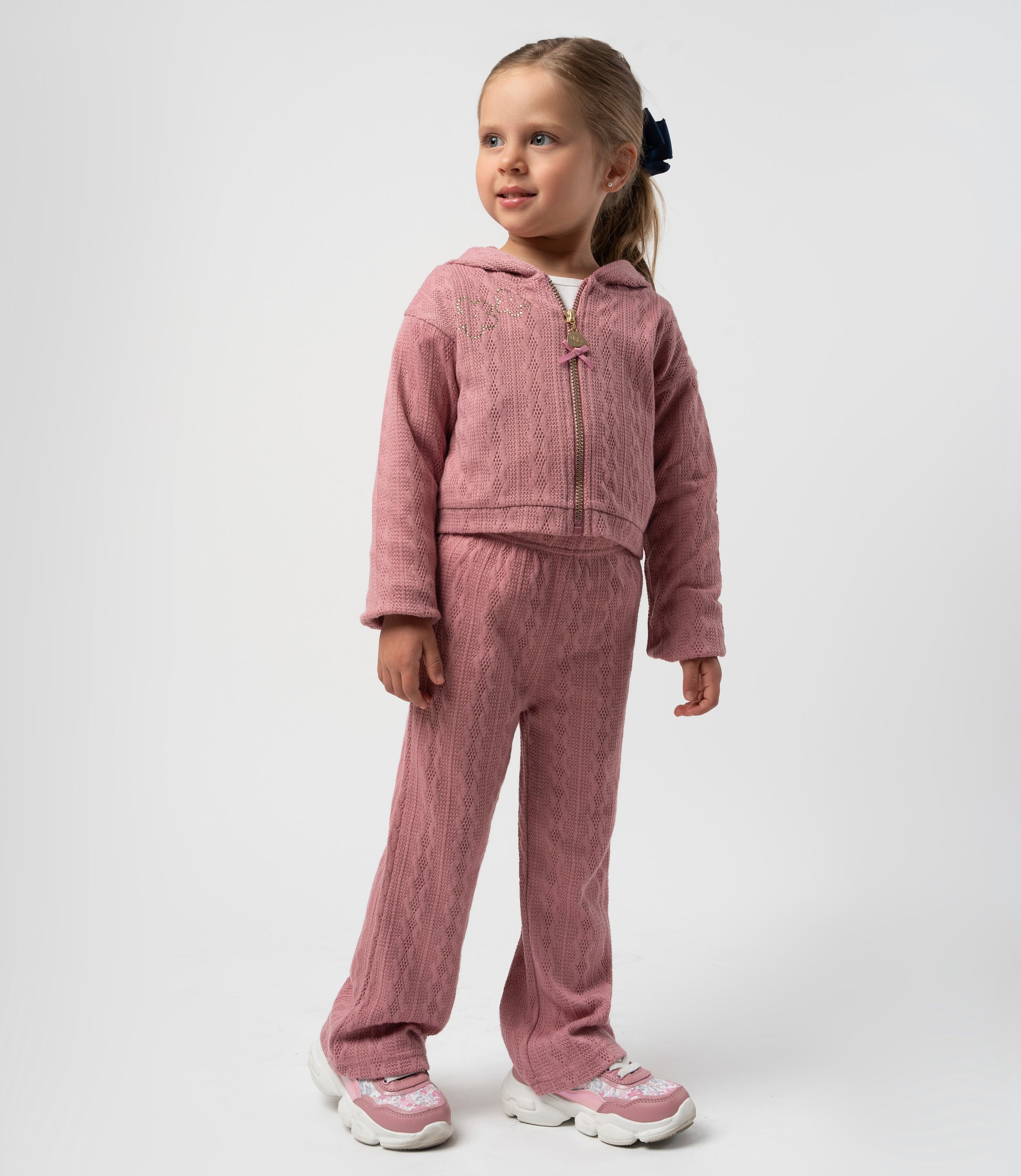 Conjunto niña tejido 2 años / Coral