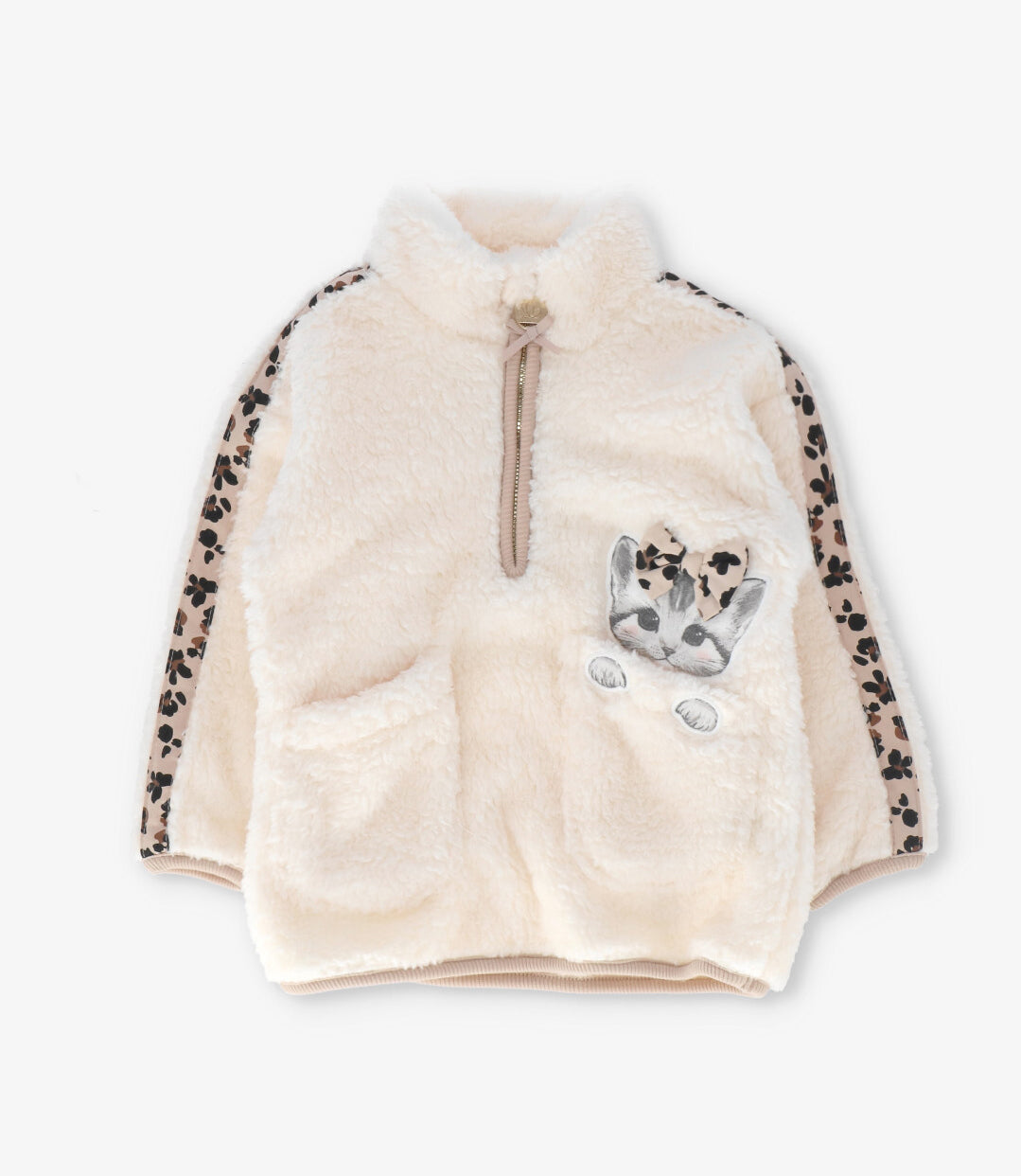 Conjunto niña con gato 2 años / Crudo