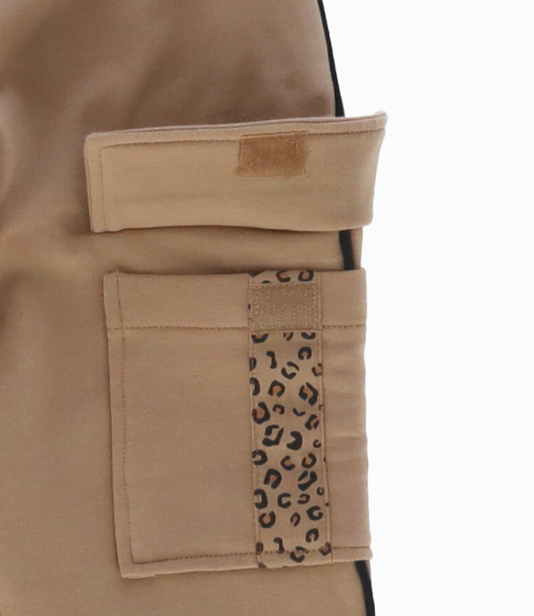 Pantalón de buzo niña con oso 2 años / Beige