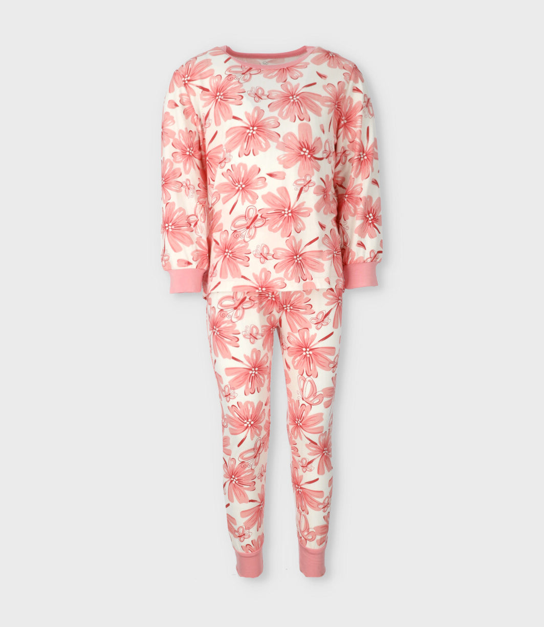 Pijama niña floreado