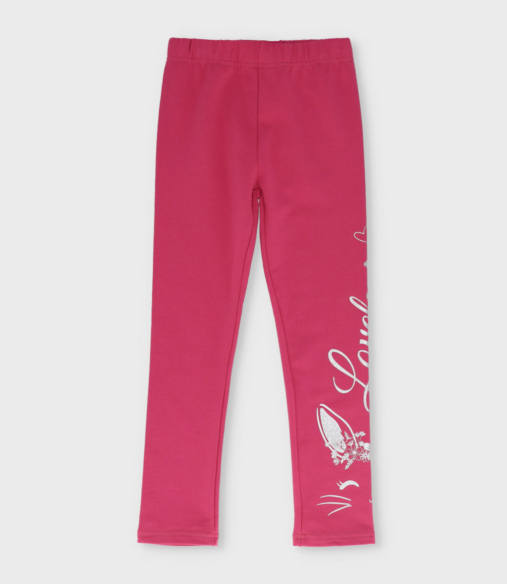 Calza niña con estampado 2 años / Burdeo