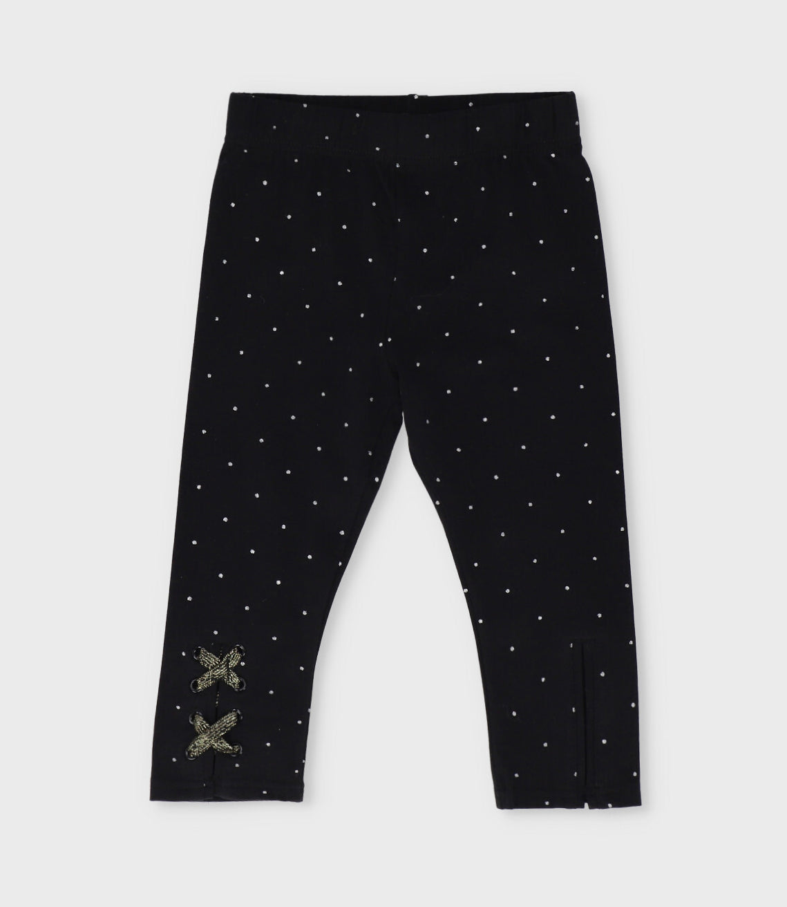 Calza niña con puntos 2 años / Negro