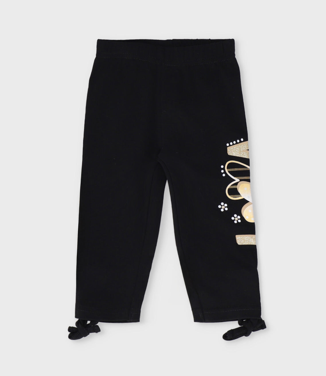 Calza niña con estampado 2 años / Negro