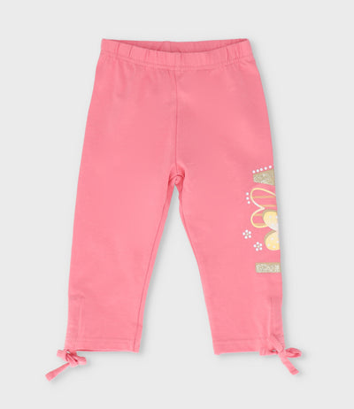 Calza niña con estampado 2 años / Coral