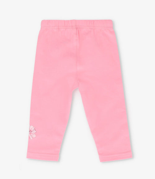 Calza niña con flores 2 años / Rosado