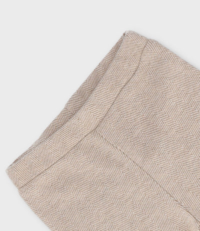 Calza niña diseño espiga 2 años / Beige