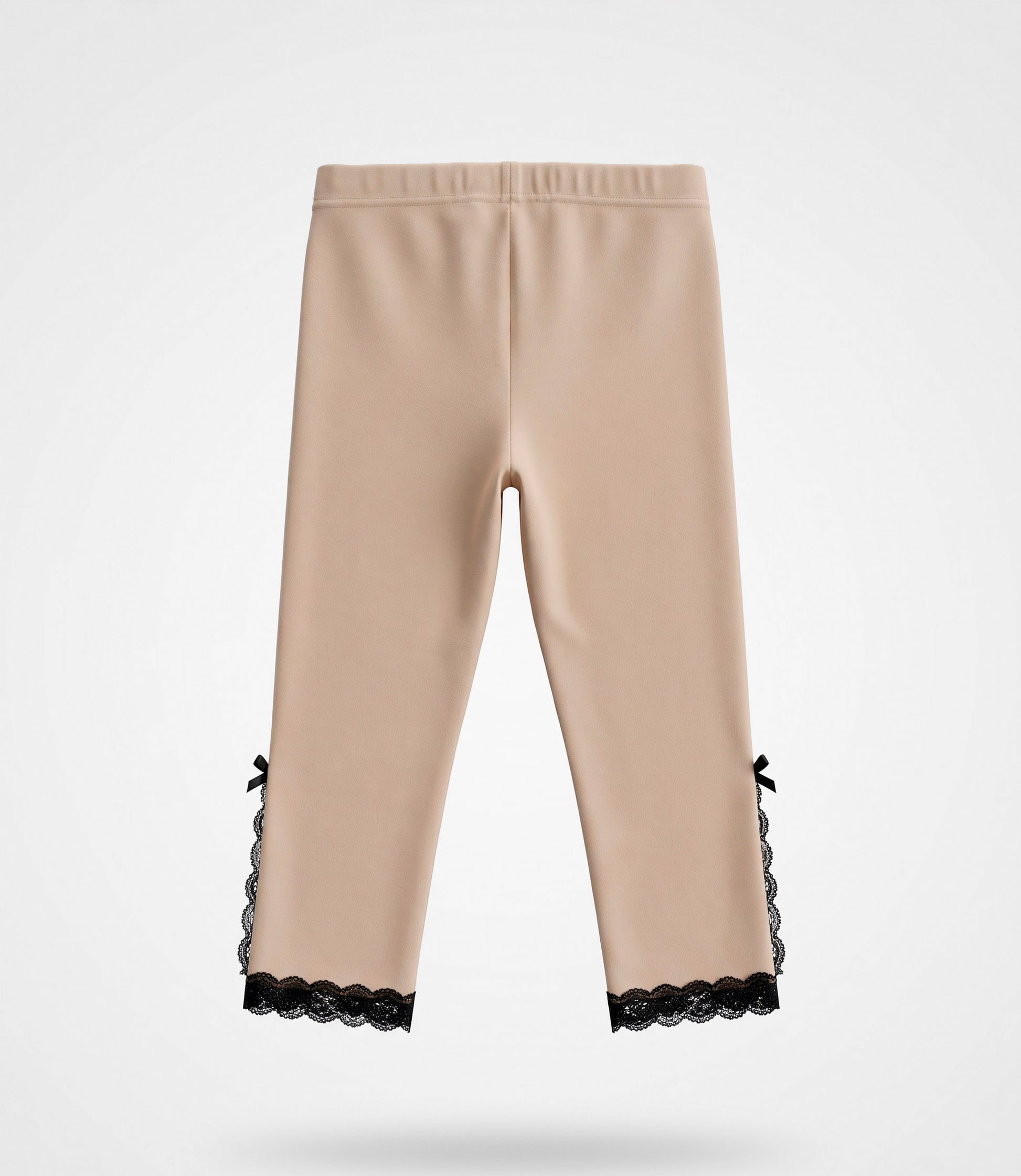 Calzas niña con encaje 2 años / Beige