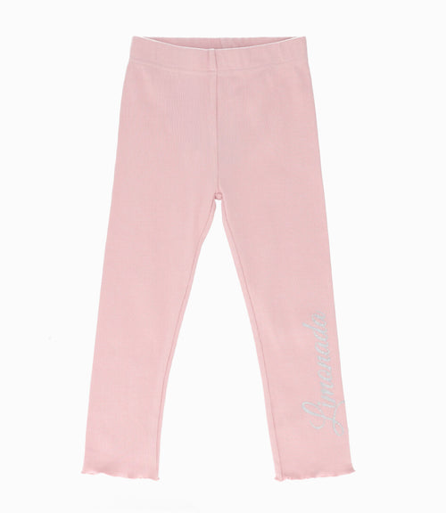 Calza niña acanalada 2 años / Rosado