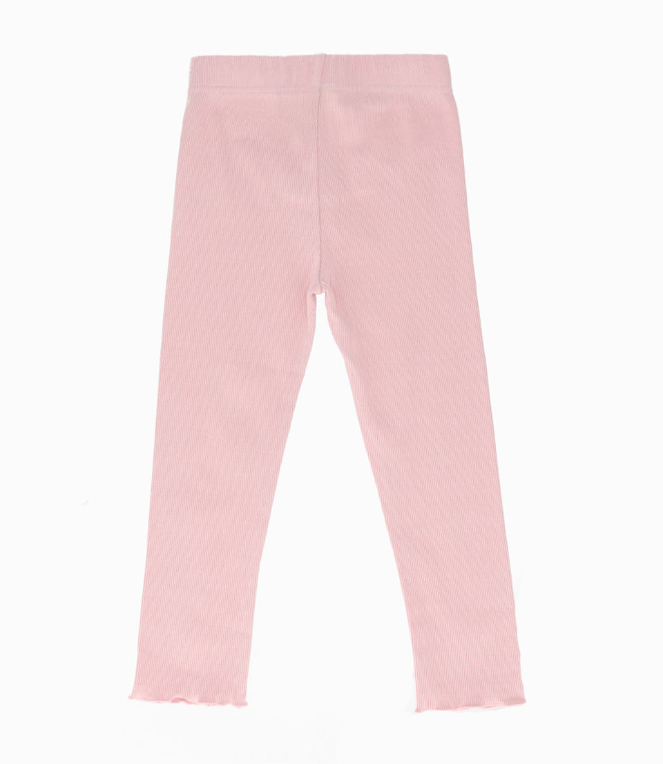 Calza niña acanalada 2 años / Rosado