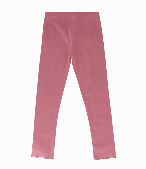 Calza niña acanalada 2 años / Coral