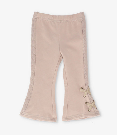 Calza niña acampanadas con brillos 2 años / Beige