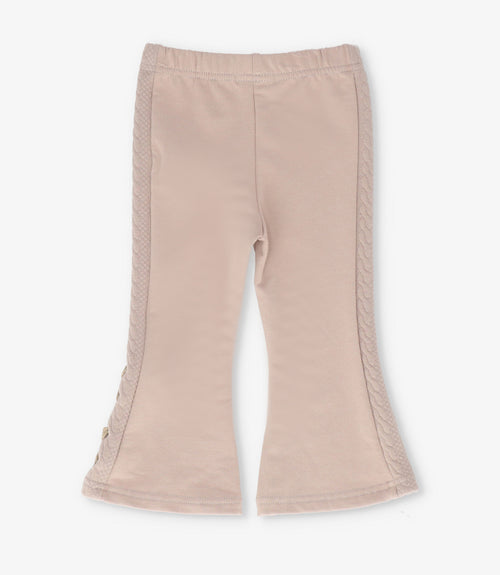 Calza niña acampanadas con brillos 2 años / Beige