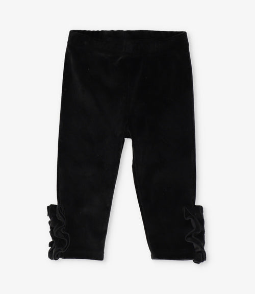 Calza niña con vuelos 2 años / Negro