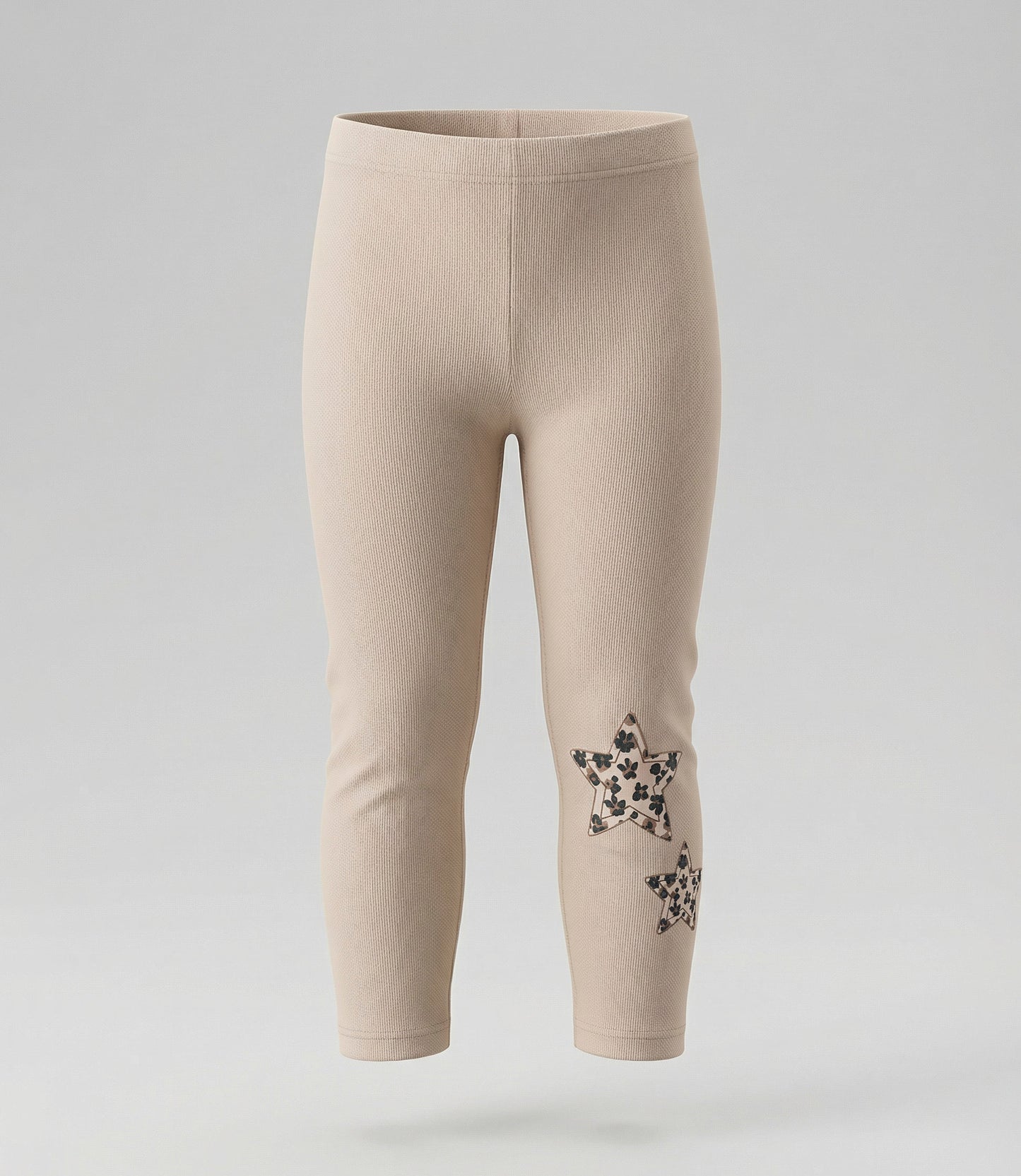 Calza niña con estrella animal print 2 años / Beige
