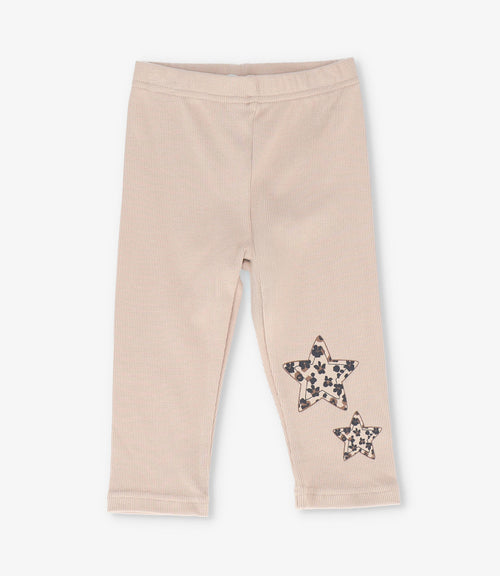 Calza niña con estrella animal print 2 años / Beige