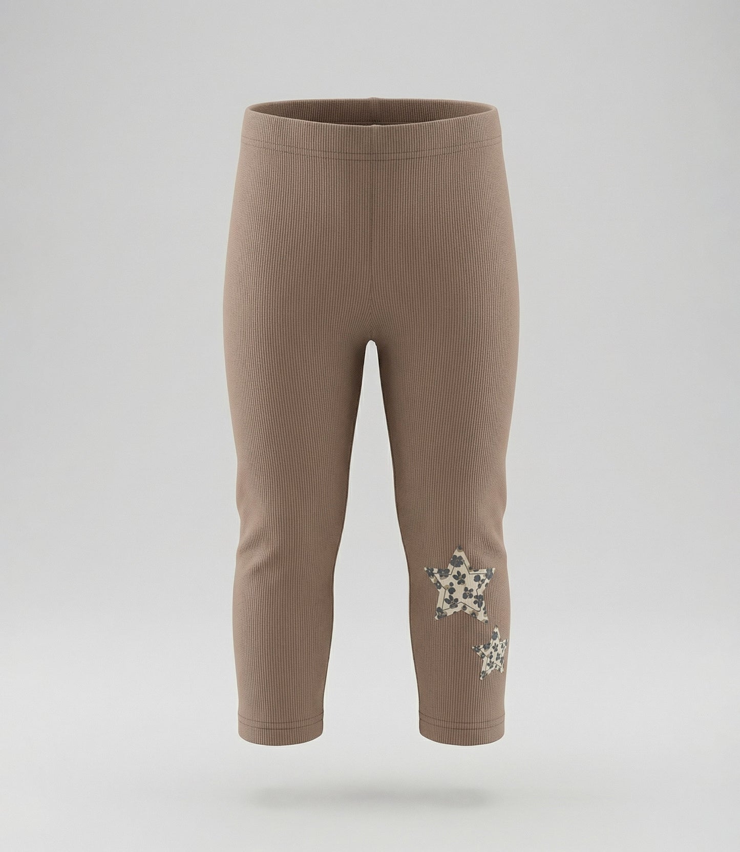 Calza niña con estrella animal print 2 años / Café