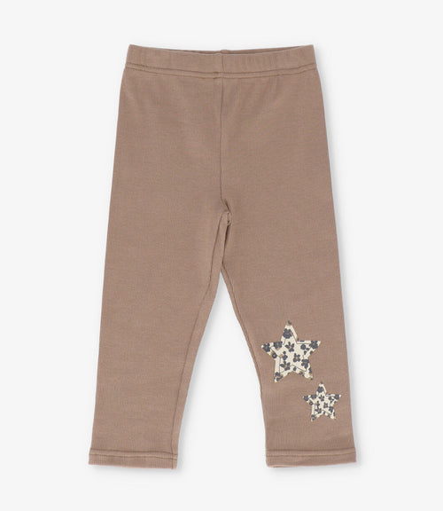 Calza niña con estrella animal print 2 años / Café