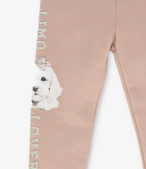 Calza niña con perro