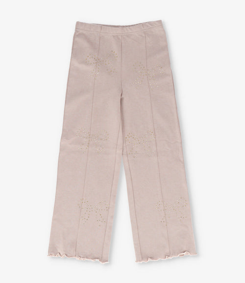 Calza niña con lazos 2 años / Beige