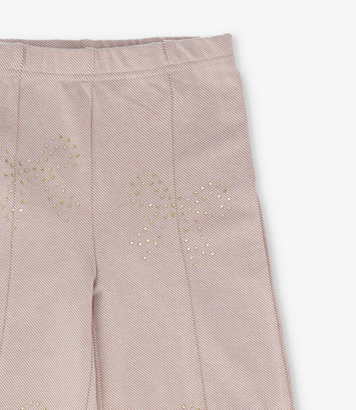 Calza niña con lazos 2 años / Beige