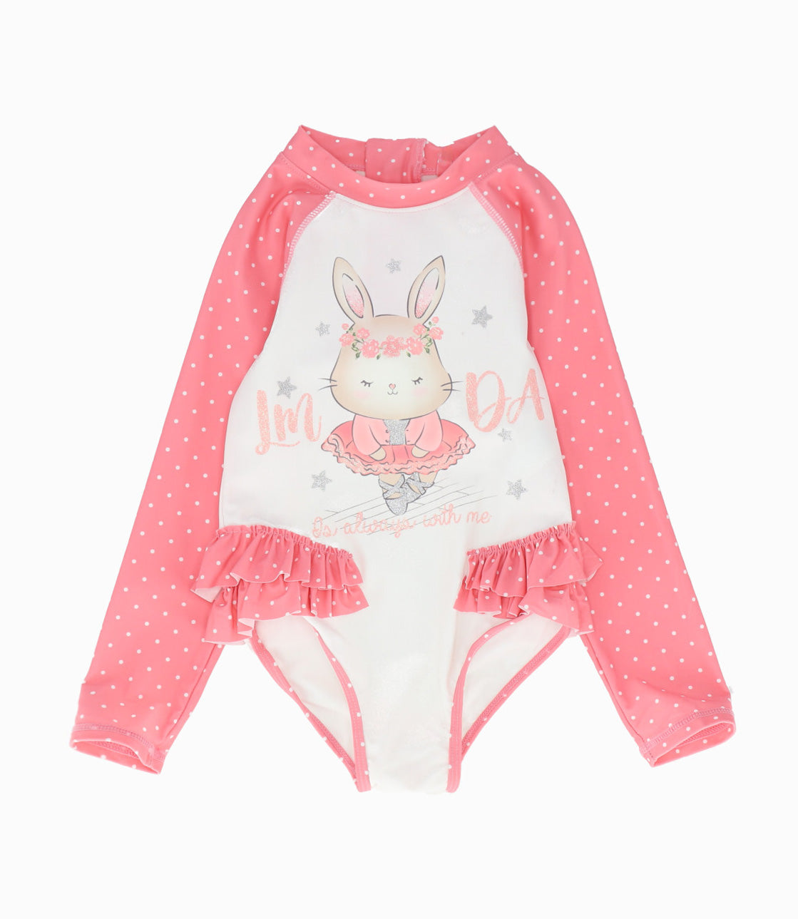 Traje De Baño Niña Con Mangas 2 años / Coral