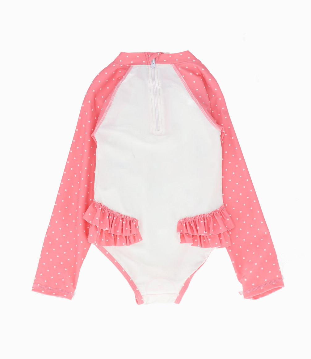 Traje De Baño Niña Con Mangas 2 años / Coral