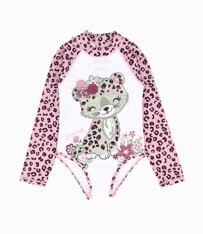 Traje de baño niña animal print