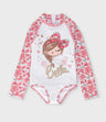 Traje de baño niña con flores