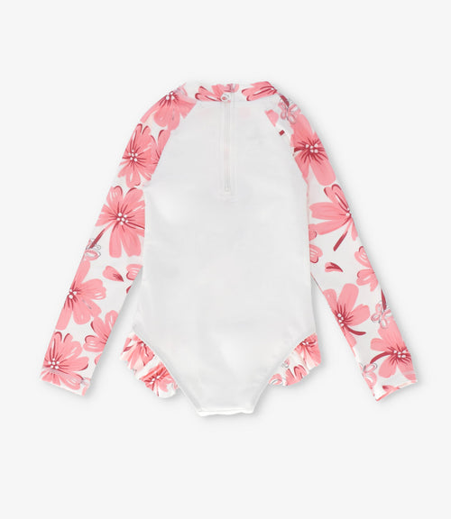 Traje de baño niña floreado con estampado 2 años / Rosado
