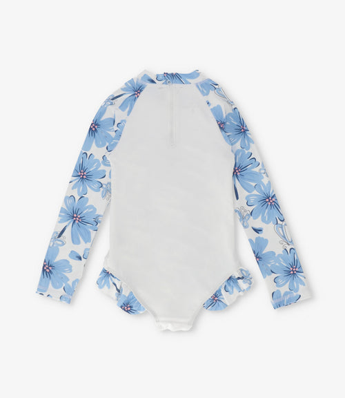 Traje de baño niña floreado con koala 2 años / Celeste