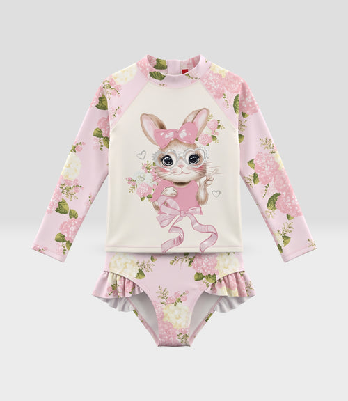 Traje de baño niña filtro UV +50 2 años / Rosado